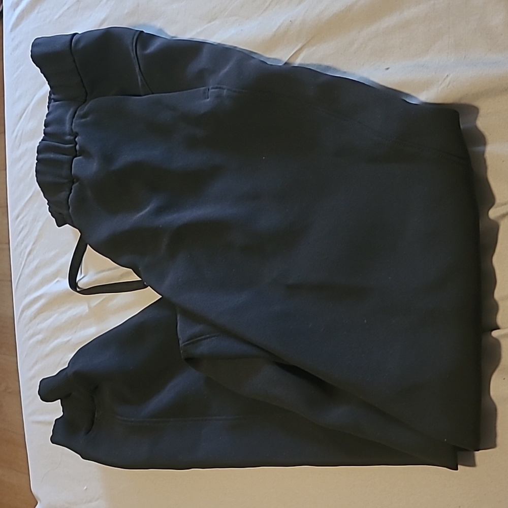 Black lulu track pants